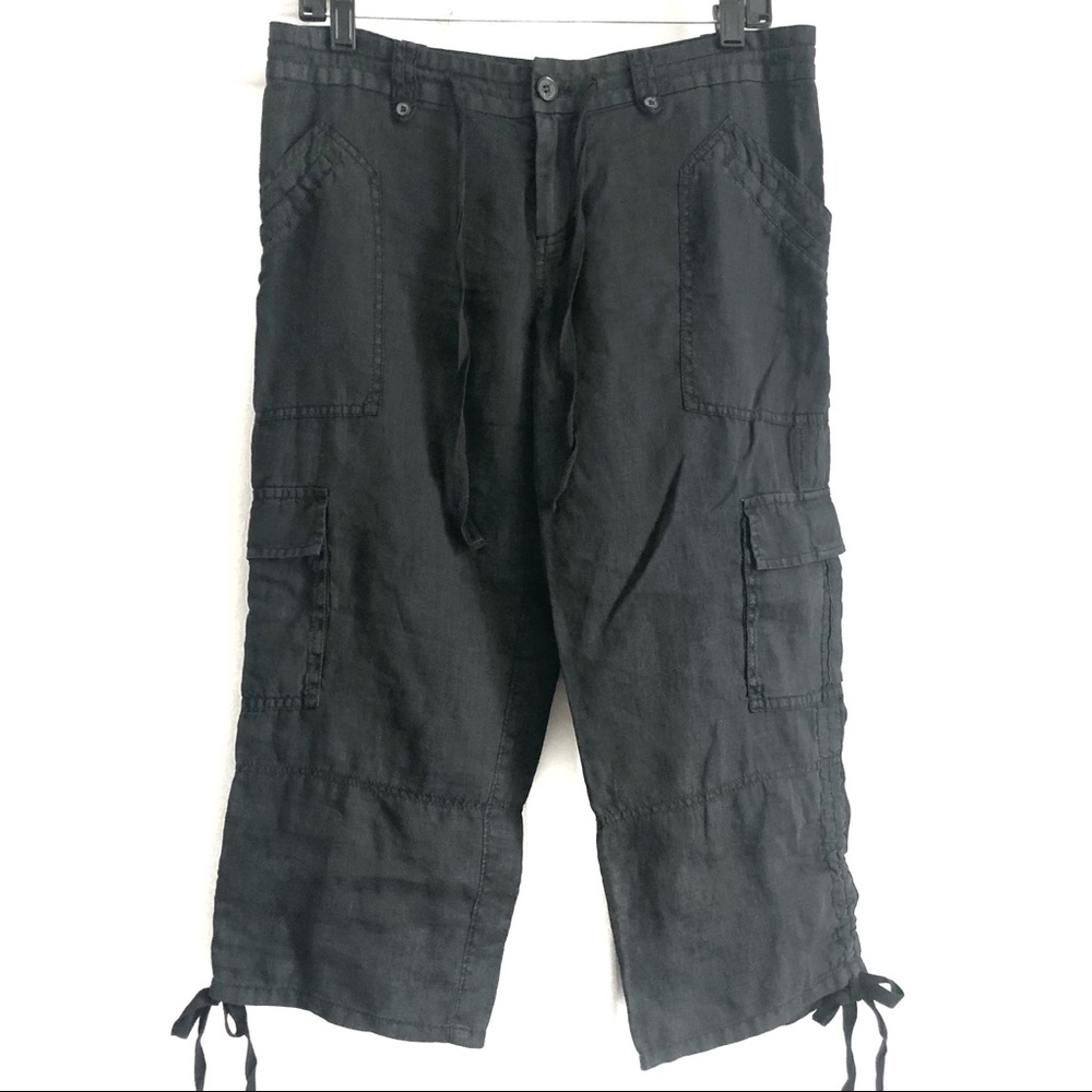 Joie linen cargo cropped pants Size 6
